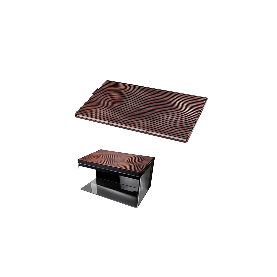Artistic Design Wood Grain Wavy Grid Top Lid for Clairnara Harmony Tank